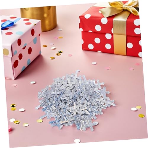DIYEAH Silber Glitter Kreuz Tischkonfetti für Religiöse Feiern Kommunion Taufe Shower und Hochzeit Schimmernde Dekoration mit Symbolischer Einfache Handhabung und Festlicher von DIYEAH