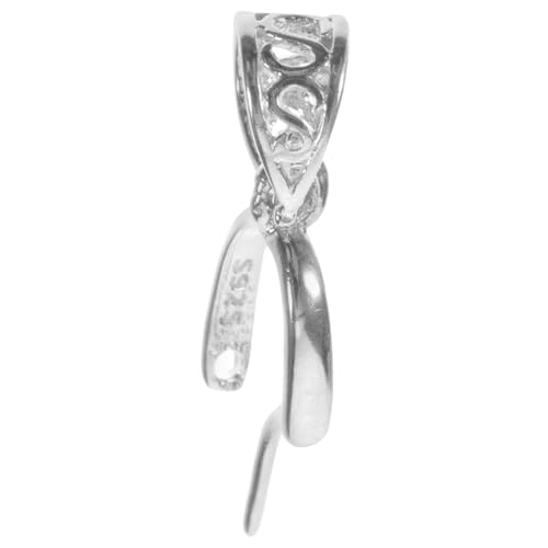 DIYEAH Silber klemm schnalle Anhänger Schließungen Herstellung verschlüsse für halsketten Schmuckverschluss Verschluss aus Sterlingsilber silberner Knebelverschluss s925 Silber Silver von DIYEAH