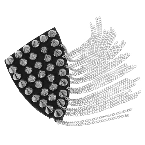 DIYEAH Silberne Schulter Epauletten mit Nieten und Quasten Modisch Punkiger Vintage Stil Dekorative Schulterabzeichen für Kostüme Halloween Schuluniformen Auffälliges Design DIYEAH Silberne Schulter Epauletten mit Nieten und Quasten Modisch Punkiger Vintage Stil Dekorative Schulterabzeichen für Kostüme Halloween Schuluniformen Auffälliges Design von DIYEAH