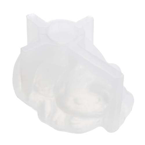 DIYEAH Silikonform Katzenmotiv für Pflanzgefäße aus Beton Flexible DIY Gießform für Zement Harz Gips Schlafende Katze als Dekorativer Blumentopf Kerzenhalter-mould Transparent Weiß von DIYEAH