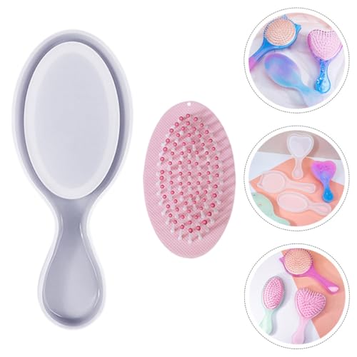 DIYEAH Silikonform für DIY Kamm Gießform Oval mit Luftpolster Wiederverwendbar Leicht zu Reinigen Antihaftbeschichtet für Handgemachte Harz Bastelarbeiten von DIYEAH