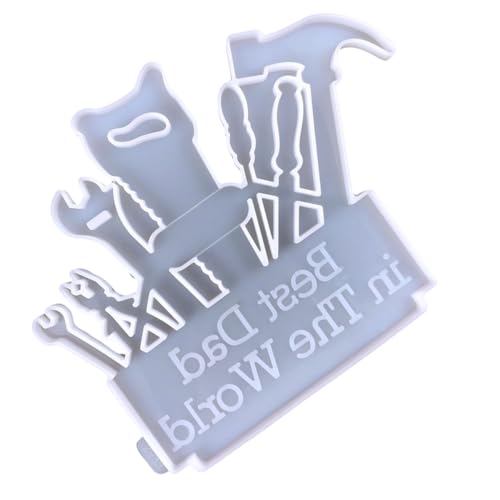 DIYEAH Silikonform für Diy Vaterstagsanhänger Epoxidharz Gießform Dekorative Türschild Mould für Persönliche Wanddekoration Einfach zu Entformen Geeignet für Familienprojekte und von DIYEAH