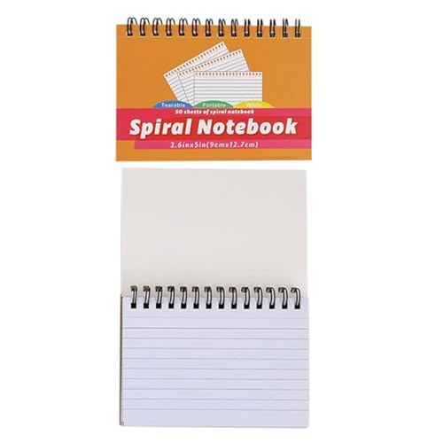 DIYEAH Spiral Notizblöcke Orange Tragbare Memo Pads für Notizen Listen und Erinnerungen für Schule Büro und Unterwegs von DIYEAH