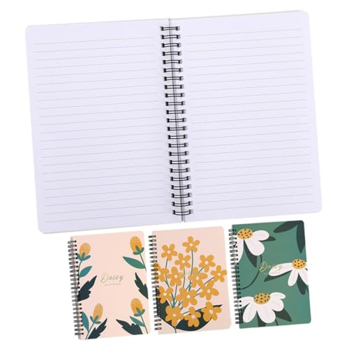 DIYEAH Spiral Notizbücher Blumen Design Praktische Memo Pads für Studenten Büroangestellte und Lehrer für Notizen Pläne und Erinnerungen von DIYEAH