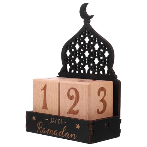 DIYEAH Stern Mond Deko für Eid Mubarak Countdown Ornament für Festliche Tischdekoration und Ramadan Feierlichkeiten von DIYEAH