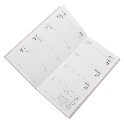 DIYEAH Sternenlicht-Farbnotizbuch Memoboard erinnerungsbuch tragbare Planerbücher Wochenplaner Notizblock Zeitplan Buch zeitplan notizbuch Agenda Notebook Planungsbuch Dowling-Papier Rosa von DIYEAH
