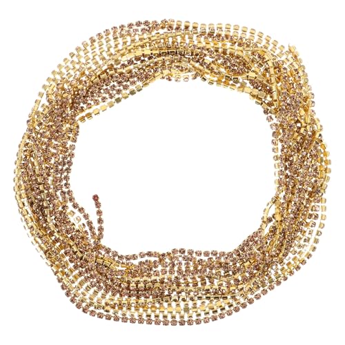 DIYEAH Strasskette: 3 mm Kristall-Strasssteine, enge Kette zum Aufnähen, Kristallbesatz, Klauenbecherband zum Nähen, Basteln, Schmuck, 10 m von DIYEAH