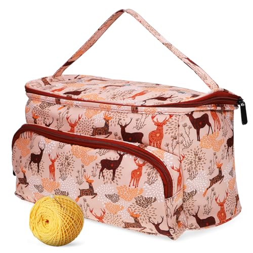 DIYEAH Strickset Häkeln Tasche Organisatoren Halter Für Häkelwerkzeuge Mit Stricken Fächer Groß Beutel Die Klein Inhaber Gehäkeltes Accessoire Zubehör Strick-organizer 600d Oxford-stoff von DIYEAH