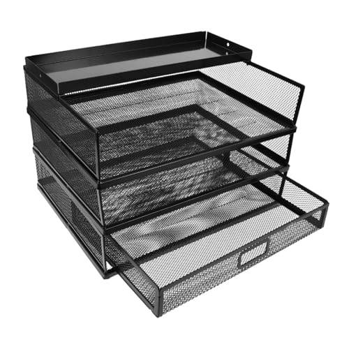 DIYEAH Stufiger Metall Schreibtisch Organizer Robuster Büro Dokumentenhalter Multifunktionales Briefablage Regal für Home Office Stapelbarer Briefablage Organizer mit Fachsystem DIYEAH Stufiger Metall Schreibtisch Organizer Robuster Büro Dokumentenhalter Multifunktionales Briefablage Regal für Home Office Stapelbarer Briefablage Organizer mit Fachsystem von DIYEAH