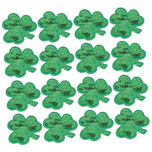 DIYEAH Teiliges Grünes Shamrock Aufnäher für Patrick's Day Bestickte Patches mit Starkem Kleber zum Aufbügeln oder Annähen für Kleidung Taschen und Hüte von DIYEAH