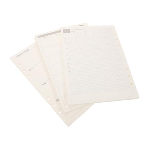 DIYEAH Teiliges Planer Nachfüllset Ringbuch Papier mit Linierten Tages- Wochen Monatsplan Einlagen für Effiziente Terminplanung Büro Schulbedarf von DIYEAH
