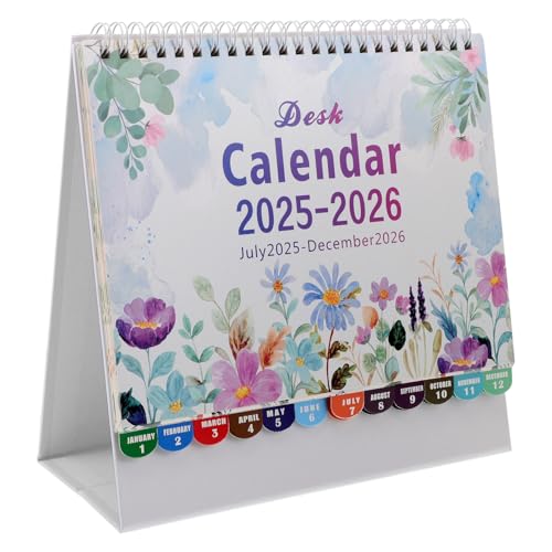 DIYEAH Tisch-Klappkalender 2026: Blumen-Tischkalender 2025-2026, Doppeldrahtbindung mit Notizblock für die moderne Büro- und Lehrerplanung DIYEAH Tisch-Klappkalender 2026: Blumen-Tischkalender 2025-2026, Doppeldrahtbindung mit Notizblock für die moderne Büro- und Lehrerplanung von DIYEAH