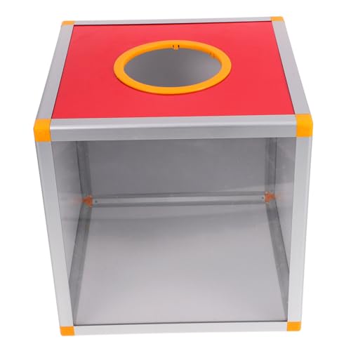 DIYEAH Transparente Spendenbox Schrauben und Schraubendreher für Verlosungen Vorschläge und Veranstaltungen Auffälliges Rotes Design Langlebig und Geräumig von DIYEAH