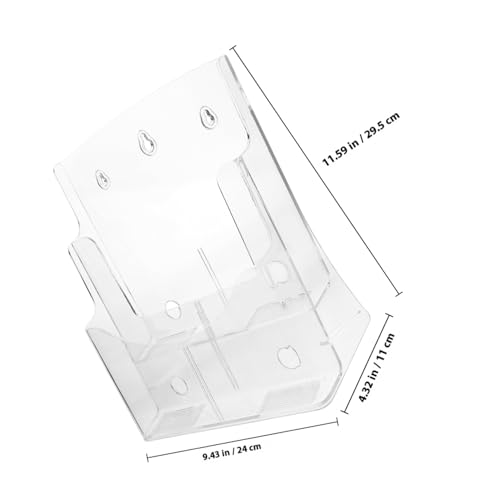 DIYEAH Transparenter Wand organizer aus Acryl Dokumentenhalter Praktisches Aufbewahrungsregal Dateien Vielseitiger Prospektständer für Büro Schule Zuhause von DIYEAH