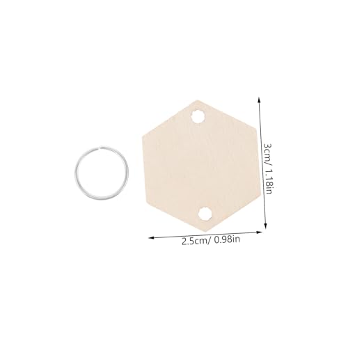 DIYEAH Unbemalte Sechseckige Holzanhänger mit Metallringen Multifunktionale Holzdeko zum Basteln Gravierbare DIY Holzscheiben für Handwerk und Schlüsselanhänger DIYEAH Unbemalte Sechseckige Holzanhänger mit Metallringen Multifunktionale Holzdeko zum Basteln Gravierbare DIY Holzscheiben für Handwerk und Schlüsselanhänger von DIYEAH