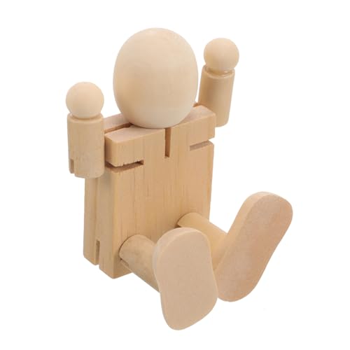 DIYEAH Unvollendeter Kleiner Holzroboter zum Bemalen Bewegliche DIY Holzfigur für Bastelspielzeug Puppen Dekoration für Schreibtisch und Wohnräume DIYEAH Unvollendeter Kleiner Holzroboter zum Bemalen Bewegliche DIY Holzfigur für Bastelspielzeug Puppen Dekoration für Schreibtisch und Wohnräume von DIYEAH
