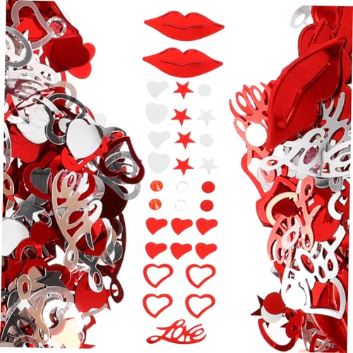 DIYEAH Valentinstag Konfetti Romantische Hochzeitsdekoration Rotes Lippen Love Konfetti für Hochzeiten und Jahrestage Einfach zu Verstreuen und Kreativ Einsetzbar von DIYEAH