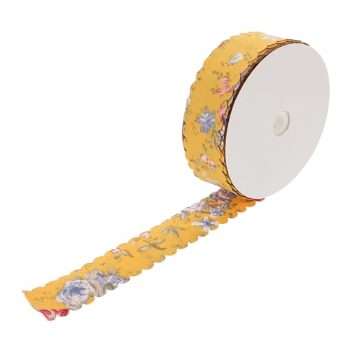 DIYEAH Vintage Floral Ribbon Breites Retro Blumenmuster mit Wellenrand für Diy Haaraccessoires Hüte Kleidung und Bastelprojekte Yards von DIYEAH