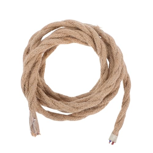 DIYEAH Vintage Gedrehte Lampenschnur Zweipoliges Juteseil mit Kupferkern Dekoratives Textilkabel für Wohnzimmer und Esszimmer Langlebig Sicher Stilvoll DIYEAH Vintage Gedrehte Lampenschnur Zweipoliges Juteseil mit Kupferkern Dekoratives Textilkabel für Wohnzimmer und Esszimmer Langlebig Sicher Stilvoll von DIYEAH