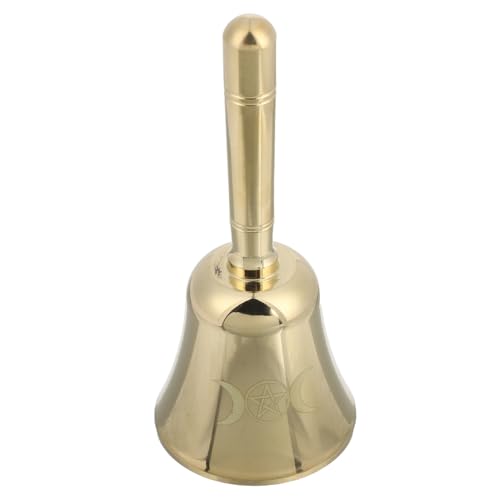 DIYEAH Vintage Messing Handglocke mit Triple Moon Design Metallglocke für Altar und Meditationszubehör für Tarot und Festliche Dekoration DIYEAH Vintage Messing Handglocke mit Triple Moon Design Metallglocke für Altar und Meditationszubehör für Tarot und Festliche Dekoration von DIYEAH