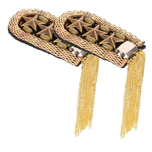 DIYEAH Vintage Quasten Schulter Epauletten Damen und Herren Metallfransen Anstecknadeln für Hochzeit Bühnenauftritte Cosplay Langlebige Stilvolle Modeaccessoires DIYEAH Vintage Quasten Schulter Epauletten Damen und Herren Metallfransen Anstecknadeln für Hochzeit Bühnenauftritte Cosplay Langlebige Stilvolle Modeaccessoires von DIYEAH
