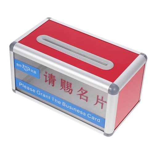 DIYEAH Visitenkartenhalter mit Schloss Aluminium Visitenkartenbox für Büro und Veranstaltungen Tragbare Sammlung von Visitenkarten Große Kapazität Design für Täglichen Gebrauch von DIYEAH