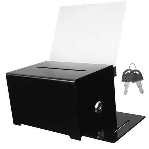 DIYEAH Wahlurne mit Schloss Spendenbox aus Acryl für Vorschläge und Spenden Abschließbar Langlebig und Leicht für Veranstaltungen und Fundraising von DIYEAH