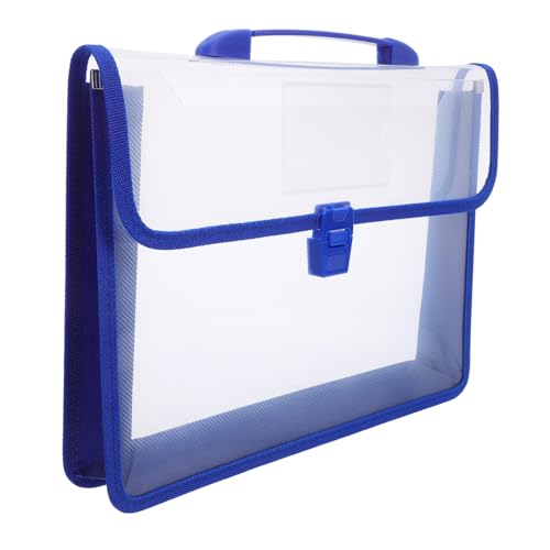 DIYEAH Wasserdichte Aktentasche -Ordner Brieftasche dokument Schreibwarenordner transparenter Ordner Reisedokumentbeutel Tasche für Dateien wasserdichter Papierhalter pp Blau von DIYEAH