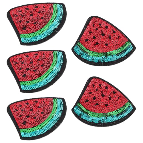 DIYEAH Wassermelonen-Pailletten-Aufnäher 5 Stück Wassermelonen-Förmige Bestickte Aufnäher Obst-Applikationen Für DIY Nähen Kleidung Jeans T-Shirt Kleidung Pullover Dekoration DIYEAH Wassermelonen-Pailletten-Aufnäher 5 Stück Wassermelonen-Förmige Bestickte Aufnäher Obst-Applikationen Für DIY Nähen Kleidung Jeans T-Shirt Kleidung Pullover Dekoration von DIYEAH