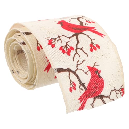 DIYEAH Weihnachtliches Dekoband mit Tannenzapfenmuster Handliches Geschenkband für Weihnachtsdeko Diy Basteln und Festliche Verpackung Cremeweiß mit Drahtkante Leicht zu Verwenden und DIYEAH Weihnachtliches Dekoband mit Tannenzapfenmuster Handliches Geschenkband für Weihnachtsdeko Diy Basteln und Festliche Verpackung Cremeweiß mit Drahtkante Leicht zu Verwenden und von DIYEAH