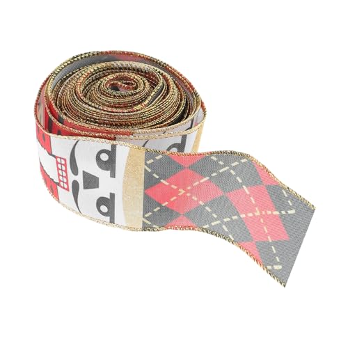 DIYEAH Weihnachtliches Geschenkband Nutcracker Ribbon Cartoon Motiv Bunte Festliche Dekorative Schleifenband Für DIY Weihnachtsbaum Kranz Bastelbedarf DIYEAH Weihnachtliches Geschenkband Nutcracker Ribbon Cartoon Motiv Bunte Festliche Dekorative Schleifenband Für DIY Weihnachtsbaum Kranz Bastelbedarf von DIYEAH