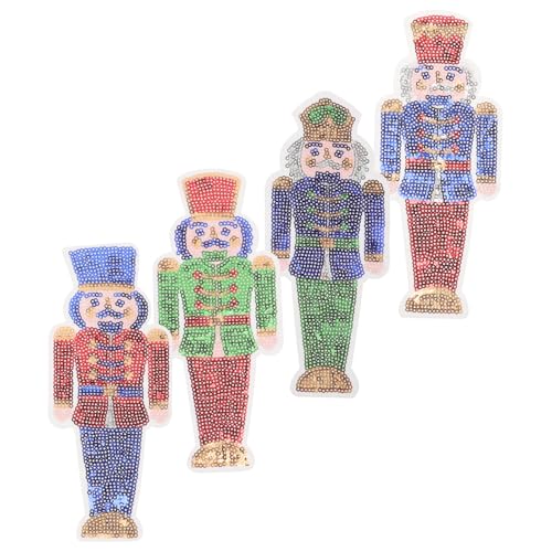 DIYEAH Weihnachts-nussknacker-aufnäher, 4 Stück, Pailletten-nussknacker-könig-soldat, zum Aufbügeln, Bestickte Wärmeübertragungsaufkleber für Kleidung, Rucksäcke, Bastelarbeiten DIYEAH Weihnachts-nussknacker-aufnäher, 4 Stück, Pailletten-nussknacker-könig-soldat, zum Aufbügeln, Bestickte Wärmeübertragungsaufkleber für Kleidung, Rucksäcke, Bastelarbeiten von DIYEAH