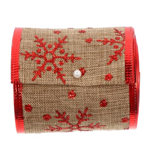 DIYEAH Weihnachtsband DIY Dekoband mit Weihnachtlichem Muster Langlebiges Geschenkband Zuschneidbar Wiederverwendbar Weihnachtsbaum Deko und Geschenkschleife von DIYEAH