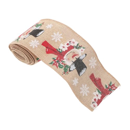 DIYEAH Weihnachtsband Juteband Schneemann Muster Festliche DIY Geschenkverpackung Auto und Partydeko Strapazierfähiges Stoffband für Weihnachtsbaum und Bastelbedarf DIYEAH Weihnachtsband Juteband Schneemann Muster Festliche DIY Geschenkverpackung Auto und Partydeko Strapazierfähiges Stoffband für Weihnachtsbaum und Bastelbedarf von DIYEAH