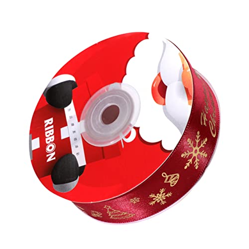 DIYEAH Weihnachtsband geschenkband ribbon bandfeile weihnachtsdeco wiederverwendbar klebeband Band zum Basteln Party Schleife Geschenkbänder ein Verpackungsband Festivalband Polyester rot von DIYEAH