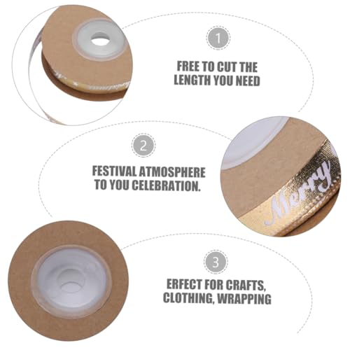 DIYEAH Weihnachtsband mit Goldener Buchstabenprägung Langlebiges Geschenkband für DIY Dekoration Schleifen Verpackung für Weihnachtsfeiern Kuchen Geschenktüten und Bastelprojekte DIYEAH Weihnachtsband mit Goldener Buchstabenprägung Langlebiges Geschenkband für DIY Dekoration Schleifen Verpackung für Weihnachtsfeiern Kuchen Geschenktüten und Bastelprojekte von DIYEAH
