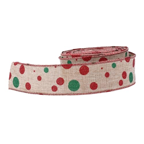 DIYEAH Weihnachtsleinenband Zierbänder Für Bastelarbeiten Aufdecken Schwarzes Kräuselband Spitzenband Bänder Zum Basteln Bänder Zum Verpacken Favorisieren Die Sackleinen Jute Rot Leinen- von DIYEAH