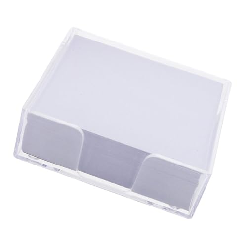DIYEAH Weiße Notizzettel mit Transparentem Organizerbox Glattes Schreiben Praktisch und Tragbar als Memo Pad Organizer für Büro und Lehrer von DIYEAH