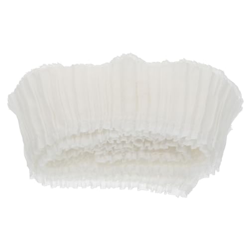 DIYEAH Weiße Spitzenbesatz Rüschenband Plissee Spitze für DIY Bekleidung Ärmel Kragen Dekorative Feine Textur Atmungsaktiv Leicht Pack von DIYEAH