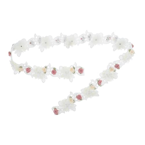 DIYEAH Weißes Spitzenband mit Kunstperlen für Diy Projekte für Hochzeitskleider Blumenarrangements Bastelarbeiten und Breit von DIYEAH