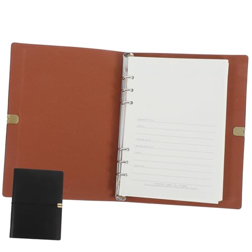 DIYEAH Zeitschriften für Frauen notizbuch zeitschrift ästhetisches notizbuch Nachfüllbares Notizbuch mit losen Blättern kleiner Loseblattordner süße notizbücher für frauen Papier Schwarz von DIYEAH