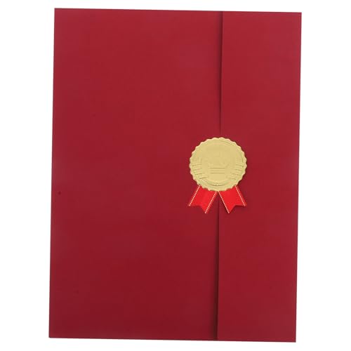 DIYEAH Zertifikatshülle für Abschlusszeugnisse Dreifach Gefaltete Dokumentenmappe Rot für Graduierungsurkunden Auszeichnungen und Ehrenurkunden Design für Besondere Anlässe DIYEAH Zertifikatshülle für Abschlusszeugnisse Dreifach Gefaltete Dokumentenmappe Rot für Graduierungsurkunden Auszeichnungen und Ehrenurkunden Design für Besondere Anlässe von DIYEAH