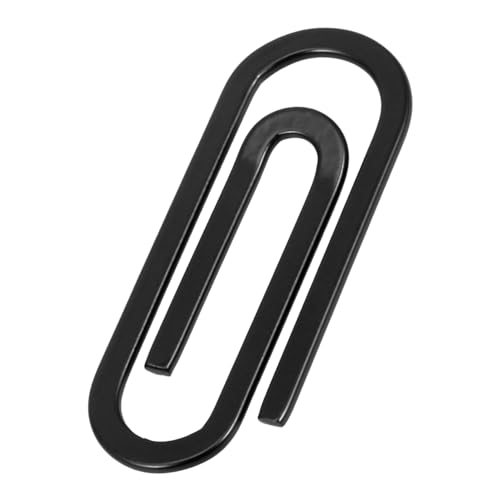DIYEAH süße Büroklammern büromaterial Papierklammer Briefklammer Papierorganisator Clips Bobby Papiermarkierungsklammern für Papier Büroklammern für Akte Rostfreier Stahl Black von DIYEAH
