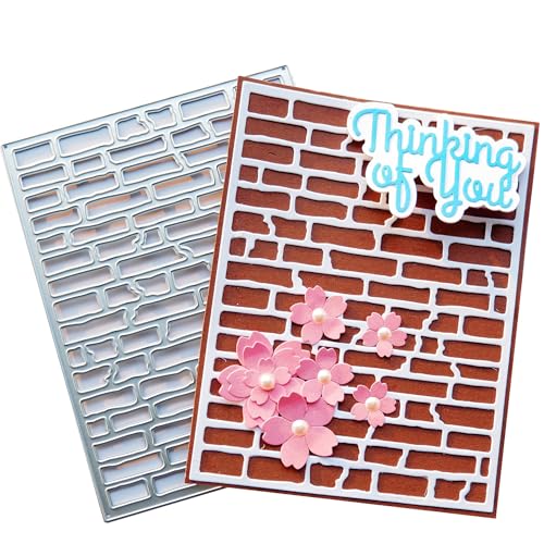 DIYOLOGY Backsteinmauer-Hintergrund, Metall-Stanzformen, Ziegelrahmen, Schablone für Kartenherstellung, Hintergrund, Stanzformen für Scrapbooking, Papierbasteln, Dekoration DIYOLOGY Backsteinmauer-Hintergrund, Metall-Stanzformen, Ziegelrahmen, Schablone für Kartenherstellung, Hintergrund, Stanzformen für Scrapbooking, Papierbasteln, Dekoration von DIYology