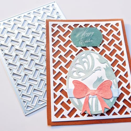 DIYOLOGY Geflochtene Metall-Stanzform für Scrapbooking, Weben, Hintergrund, Rahmen, Schablone für DIY-Alben, Kartenherstellung, Dekoration, Papierhandwerk, Metall-Stanzformen, Frühlingsdekorationen DIYOLOGY Geflochtene Metall-Stanzform für Scrapbooking, Weben, Hintergrund, Rahmen, Schablone für DIY-Alben, Kartenherstellung, Dekoration, Papierhandwerk, Metall-Stanzformen, Frühlingsdekorationen von DIYology