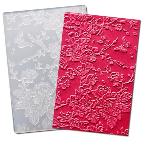 DIYology 3D-Blumen-Prägeschablone für Kartenherstellung, florale Hintergrundstruktur, Prägeschablone für Bastelarbeiten, Scrapbooking, Polymer-Ton-Dekoration DIYology 3D-Blumen-Prägeschablone für Kartenherstellung, florale Hintergrundstruktur, Prägeschablone für Bastelarbeiten, Scrapbooking, Polymer-Ton-Dekoration von DIYology