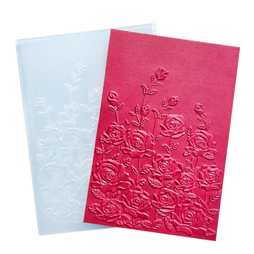 DIYology 3D-Rosen, Prägeschablone für Kartenherstellung, Rosenbusch, Prägeschablone für Bastelarbeiten, Scrapbooking, Polymer-Ton-Dekoration DIYology 3D-Rosen, Prägeschablone für Kartenherstellung, Rosenbusch, Prägeschablone für Bastelarbeiten, Scrapbooking, Polymer-Ton-Dekoration von DIYology