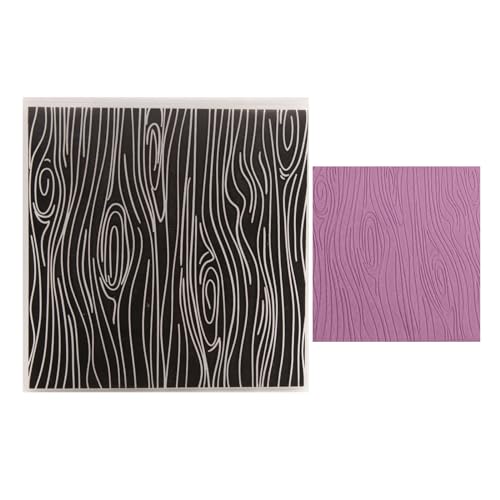 DIYology 3D-Textur-Prägeschablone mit Holzmaserung für Kartenherstellung, Holzmaserung, Muster, Prägeschablone für Papierbasteln, Scrapbooking, Dekoration, 12,7 x 17,8 cm von DIYology