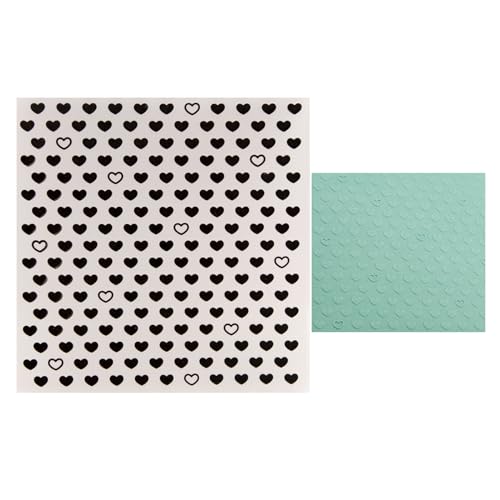 DIYology Herzen Kunststoff Prägeschablonen für Karten Herstellung Herz Hintergrund Prägeschablonen für DIY Papier Handwerk Scrapbooking Album Foto Dekoration DIYology Herzen Kunststoff Prägeschablonen für Karten Herstellung Herz Hintergrund Prägeschablonen für DIY Papier Handwerk Scrapbooking Album Foto Dekoration von DIYology
