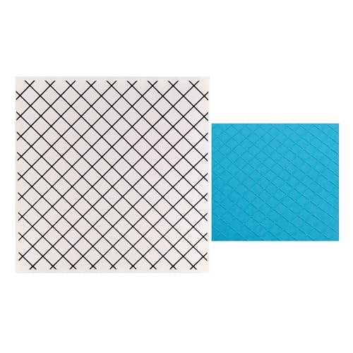 DIYology Quadratische Prägeschablonen aus Kunststoff für Kartenherstellung, Gitterstruktur, Prägeschablonen für Bastelarbeiten, Scrapbooking, Polymer-Ton-Dekoration DIYology Quadratische Prägeschablonen aus Kunststoff für Kartenherstellung, Gitterstruktur, Prägeschablonen für Bastelarbeiten, Scrapbooking, Polymer-Ton-Dekoration von DIYology